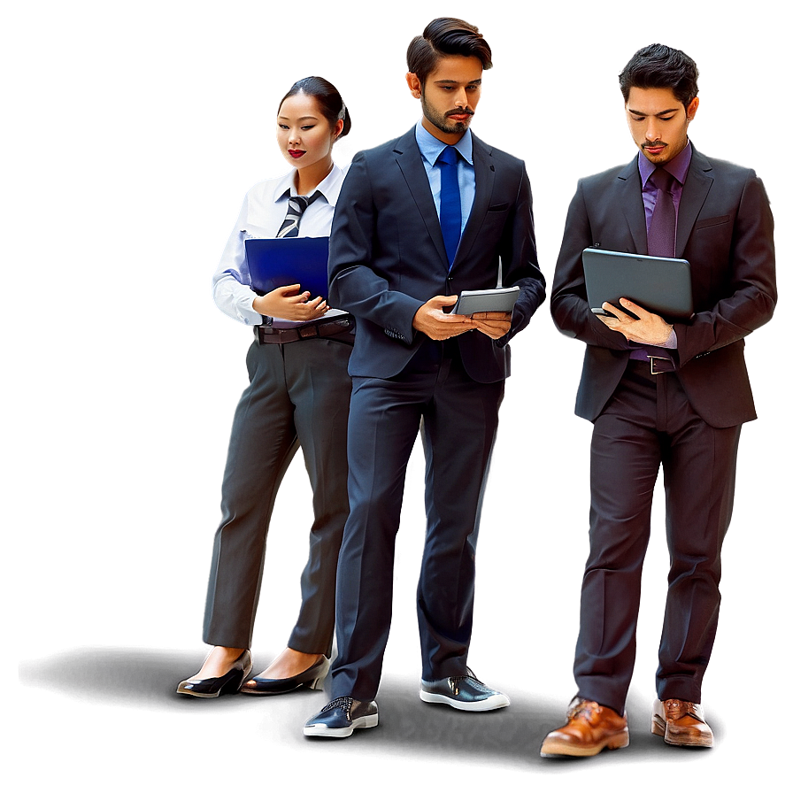 Office Workers Standing Png Vdu52 PNG Image