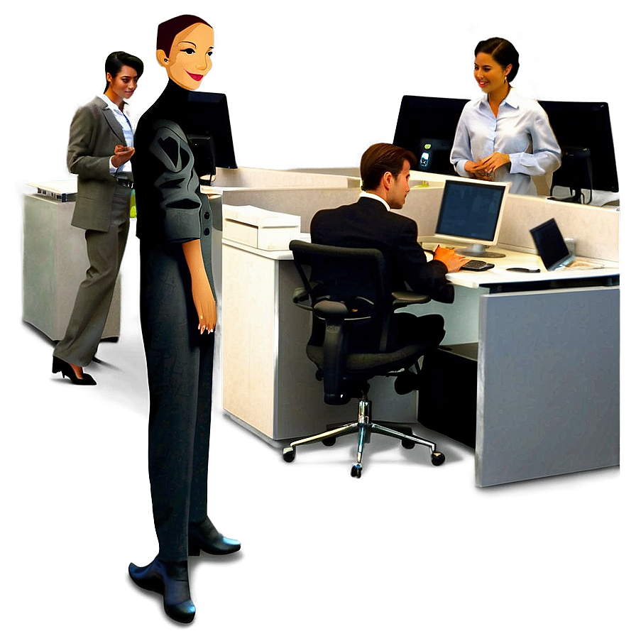 Office Working Environment Png Yfu PNG Image