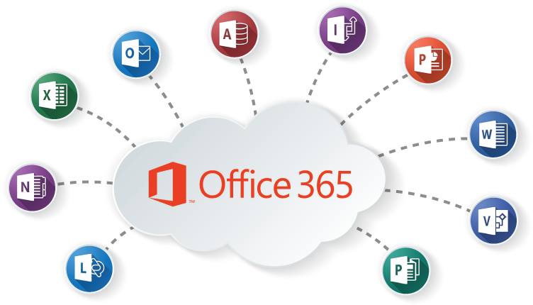 Office365 Cloudand Applications Graphic PNG Image