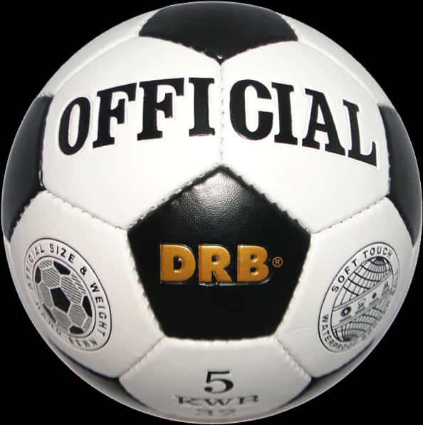 Official D R B Soccer Ball PNG Image