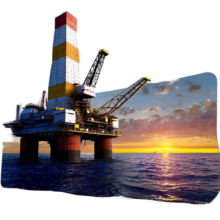 Offshore Rig Night Scene Png 06122024 PNG Image