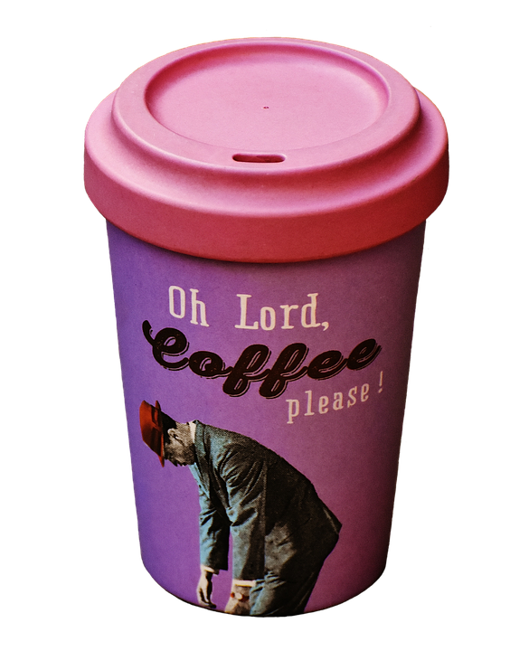 Oh Lord Coffee Please Disposable Cup PNG Image