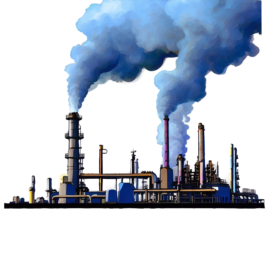 Oil Refinery Pollution Png Hji PNG Image