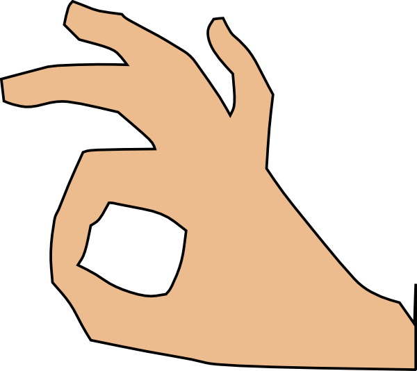 Okay Hand Gesture Illustration PNG Image