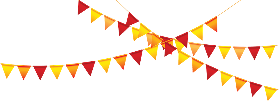 Oktoberfest Festive Bunting Decoration PNG Image