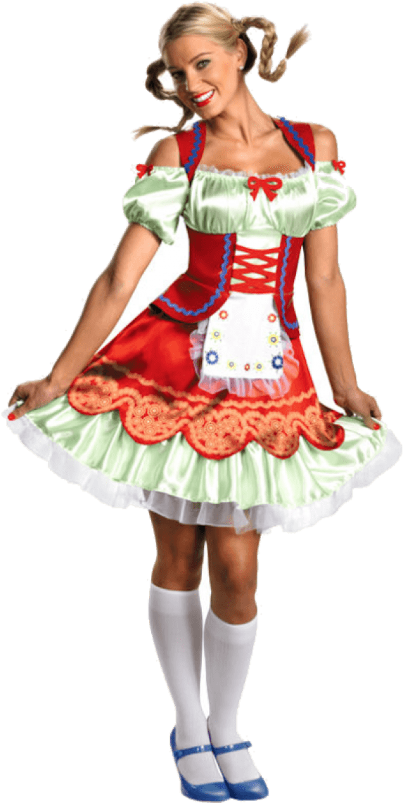 Oktoberfest Traditional Dress Woman PNG Image