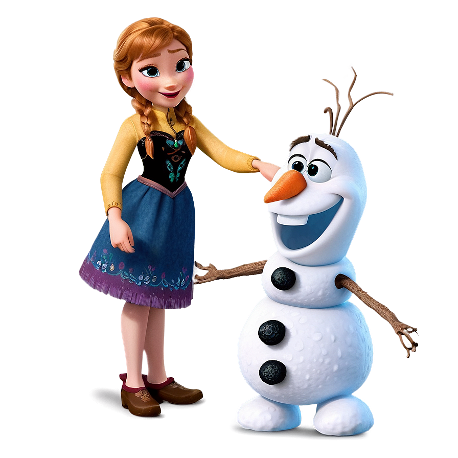 Olaf And Anna Friendship Png 1 PNG Image