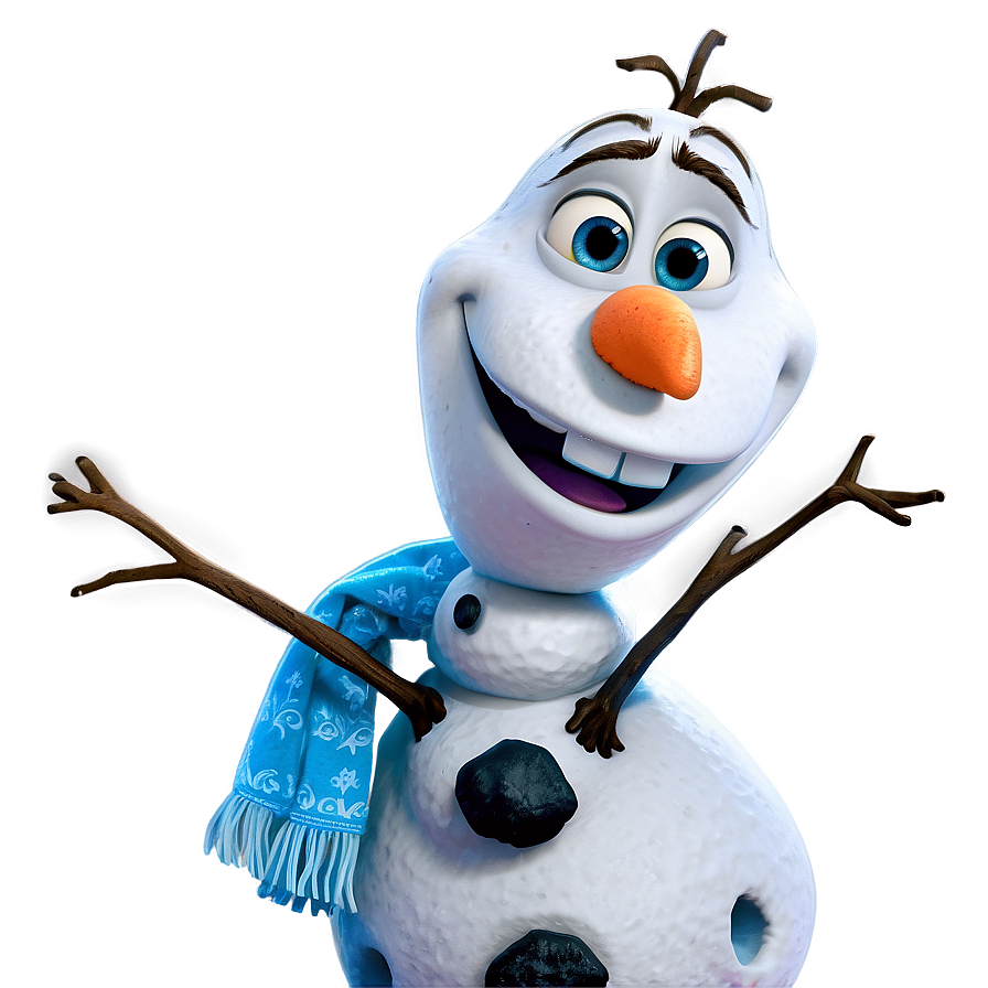 Olaf Joyful Expression Png Drc67 PNG Image