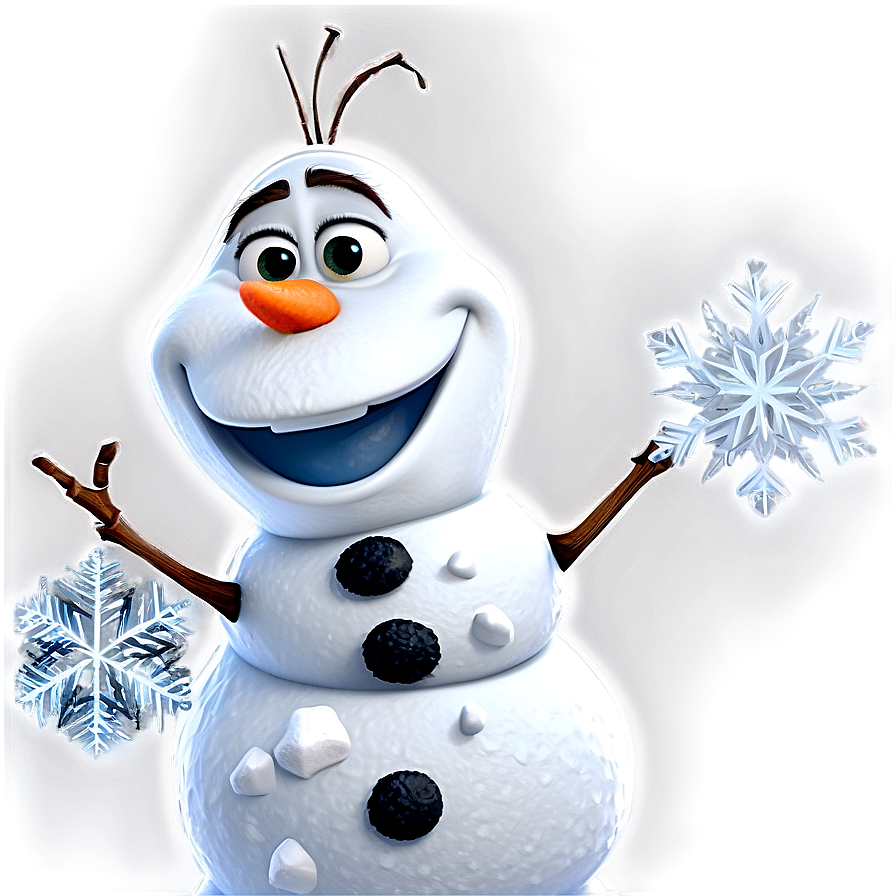 Olaf Snowflake Background Png 81 PNG Image