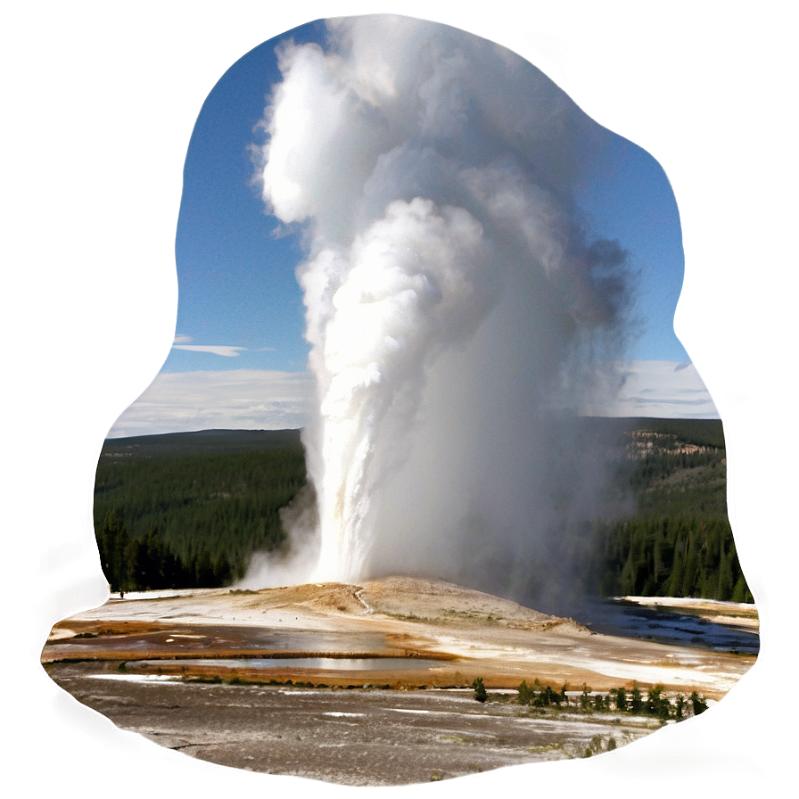 Old Faithful Geyser Yellowstone Png Jlr PNG Image