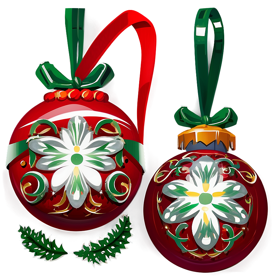 Old-fashioned Christmas Ornaments Png 06252024 PNG Image