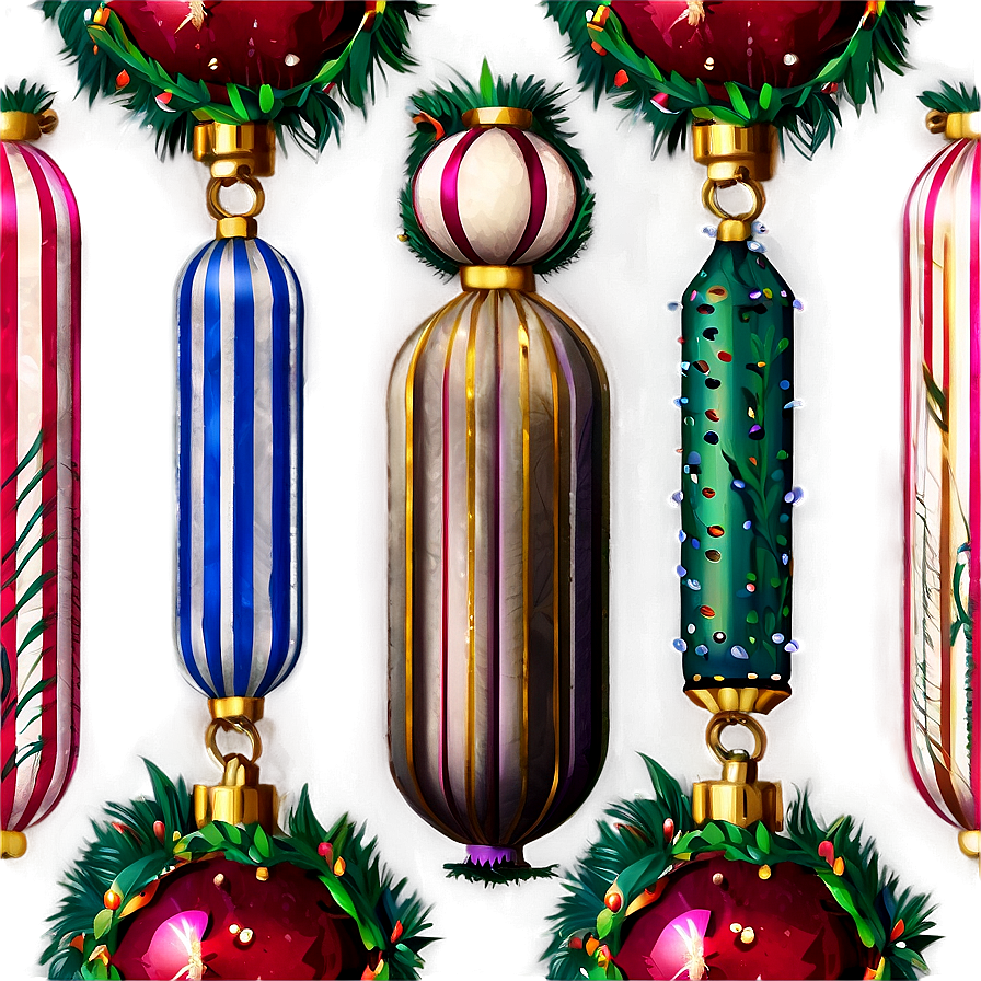 Old-fashioned Christmas Ornaments Png Pav PNG Image