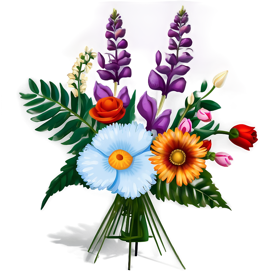 Old-fashioned Floral Arrangement Png 06292024 PNG Image