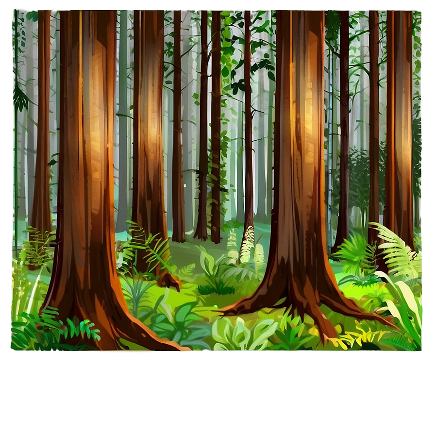 Old Growth Forest Landscape Png Etm99 PNG Image