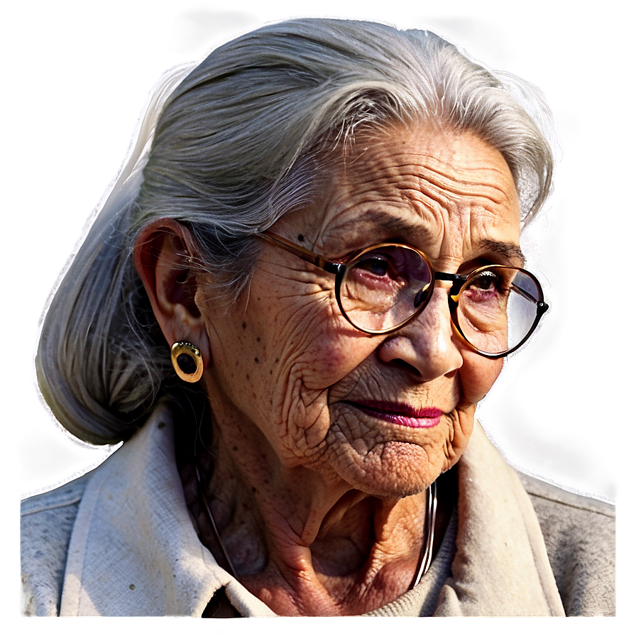 Old Lady Portrait Art Png 24 PNG Image