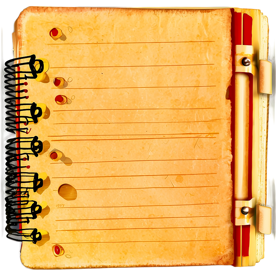 Old Notebook Page Png 05232024 PNG Image