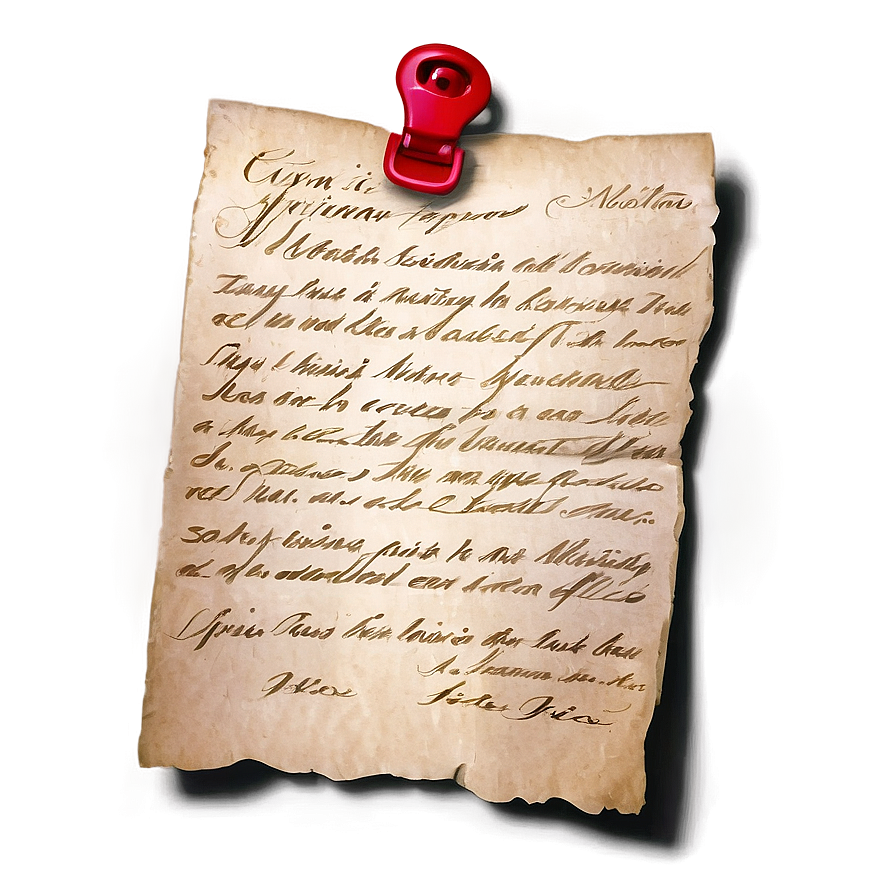 Old Paper With Cursive Writing Png 25 PNG Image