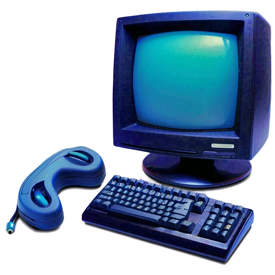 Old School 90s Computer Setup Png 06252024 PNG Image