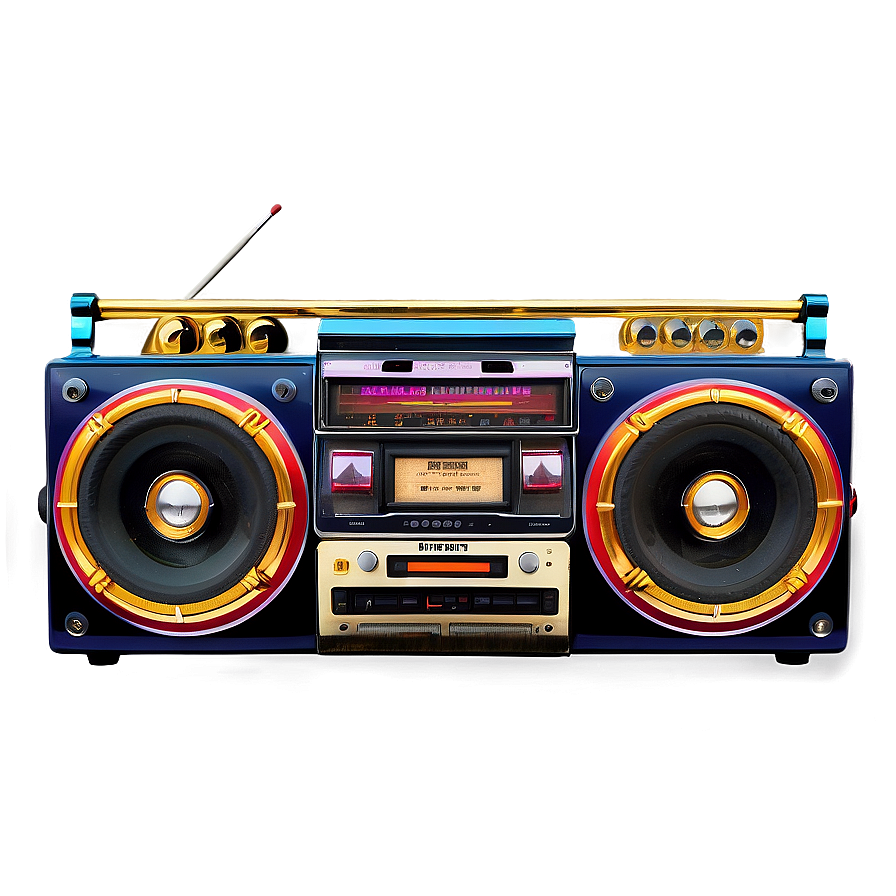 Old School Boombox Music Player Png Rtm PNG Image