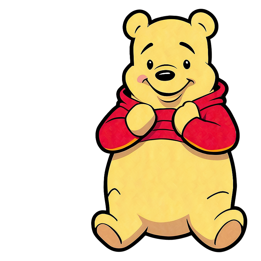 Old School Pooh Artwork Png Odp PNG Image