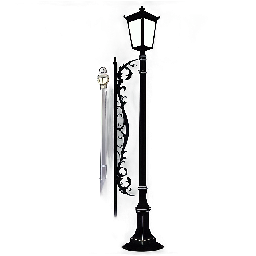 Old Town Gas Light Post Png Mnx42 PNG Image