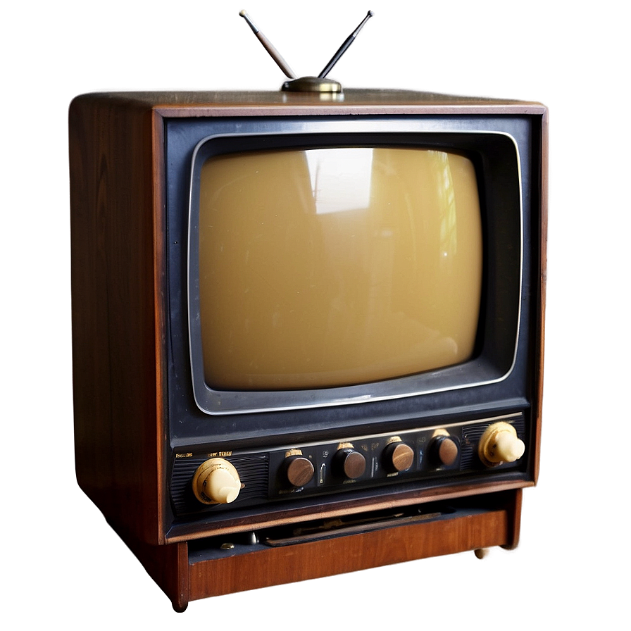 Old Tv With Vhf Uhf Knobs Png 26 PNG Image