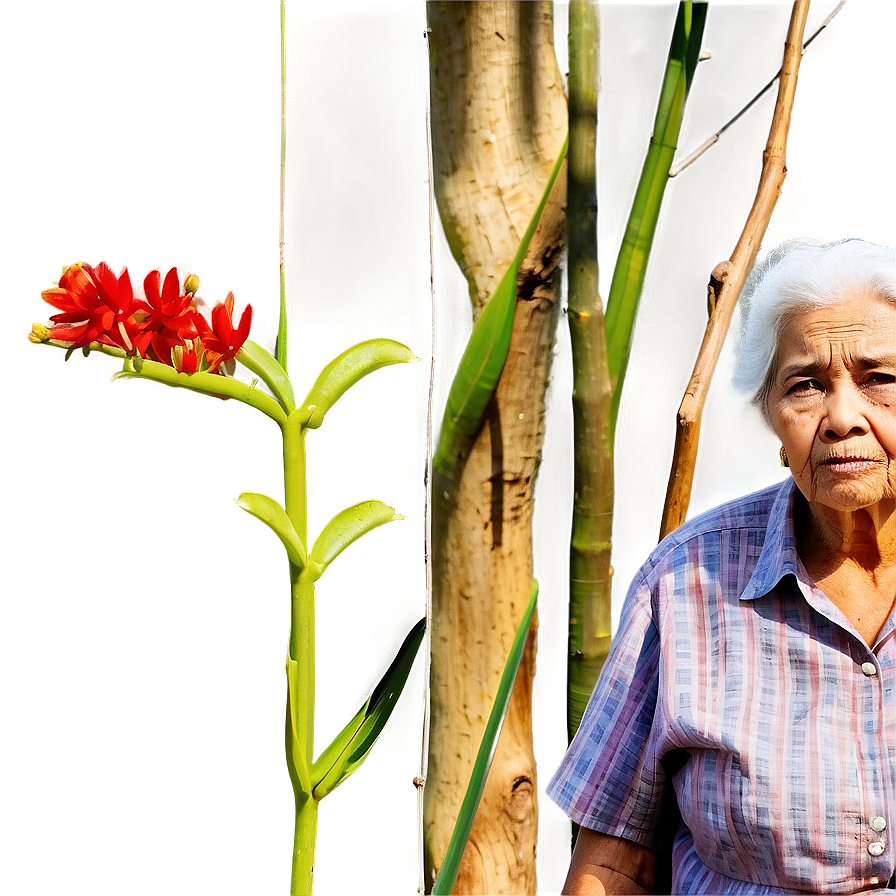 Old Woman In Nature Png Bxh PNG Image