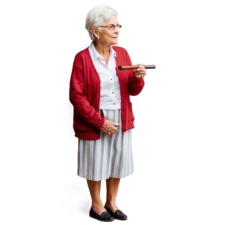 Old Woman With Pipe Png Egj78 PNG Image