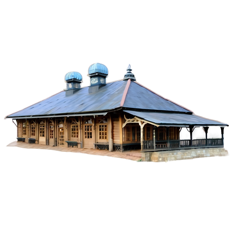 Old Wooden Train Station Png 8 PNG Image