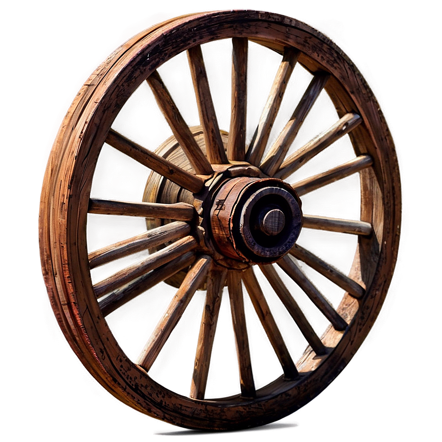 Old Wooden Wagon Wheel Png 8 PNG Image