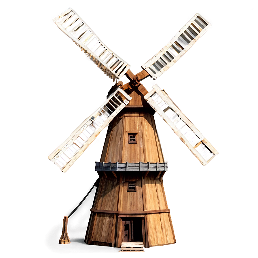 Old Wooden Windmill Png Wbp17 PNG Image