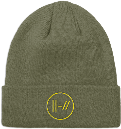 Olive Green Beanie Twenty One Pilots Logo PNG Image