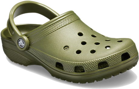 Olive Green Croc Sandal PNG Image