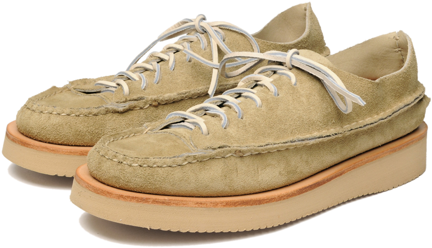 Olive_ Suede_ Sneakers PNG Image