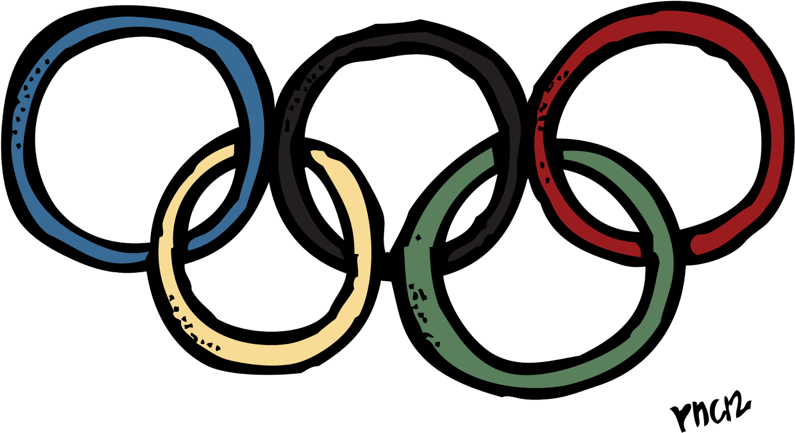 Olympic_ Rings_ Sketch_ Artwork PNG Image