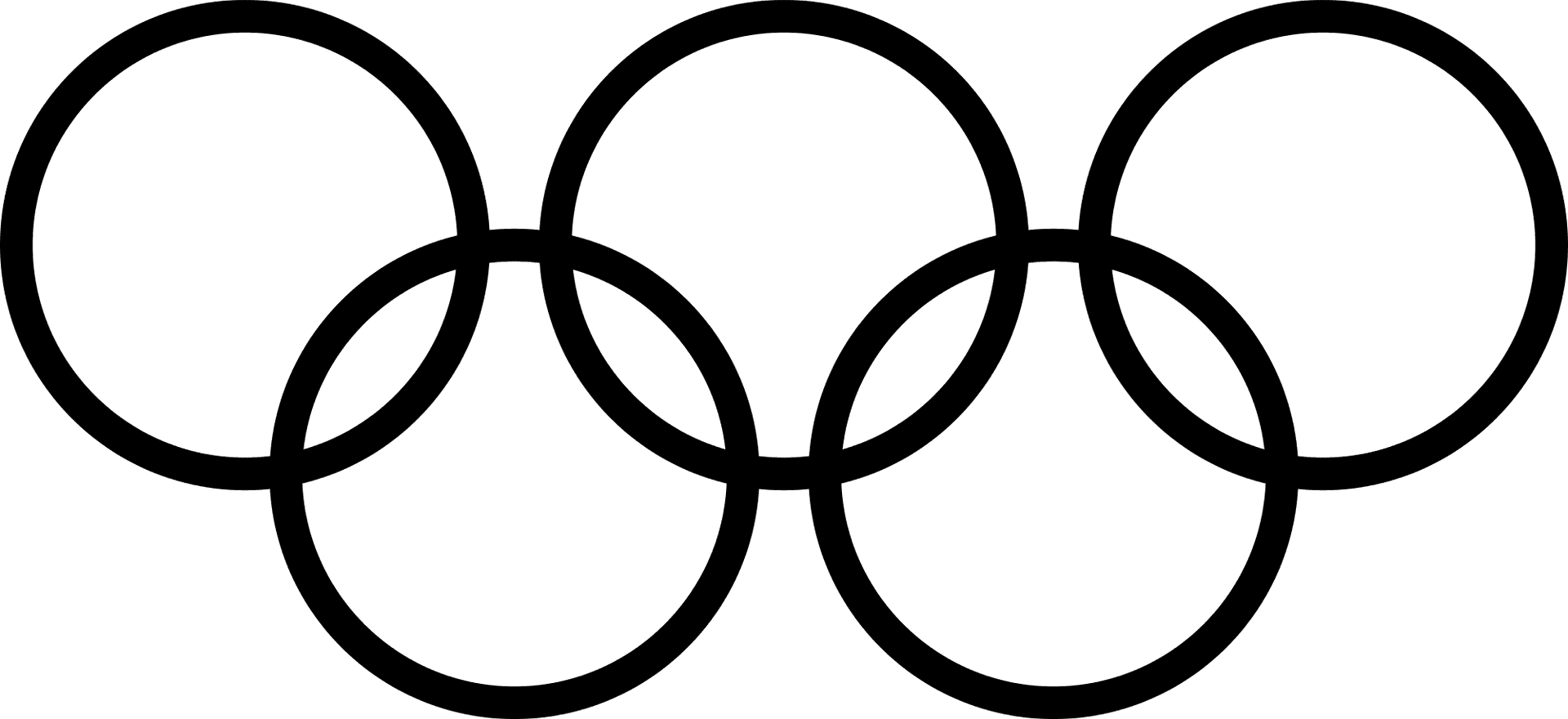 Olympic_ Rings_ Symbol_ Black_and_ White PNG Image