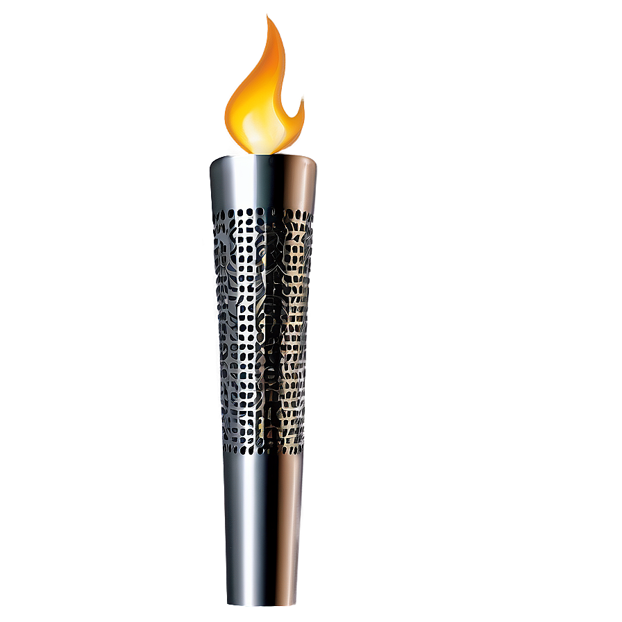 Olympic Torch With Flag Png Cgl24 PNG Image