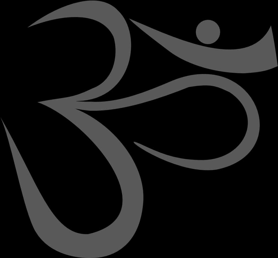 Om Symbol Black Background PNG Image