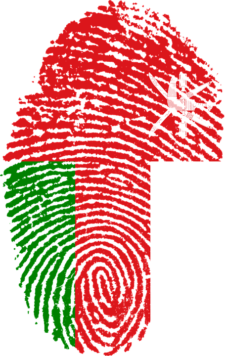 Oman Flag Fingerprint Art PNG Image