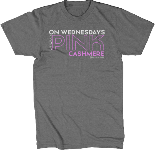 On Wednesdays Wear Pink Cashmere Tshirt PNG Image