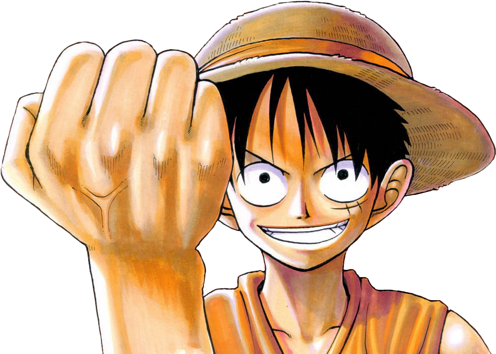 One Piece Luffy Cheerful Pose PNG Image