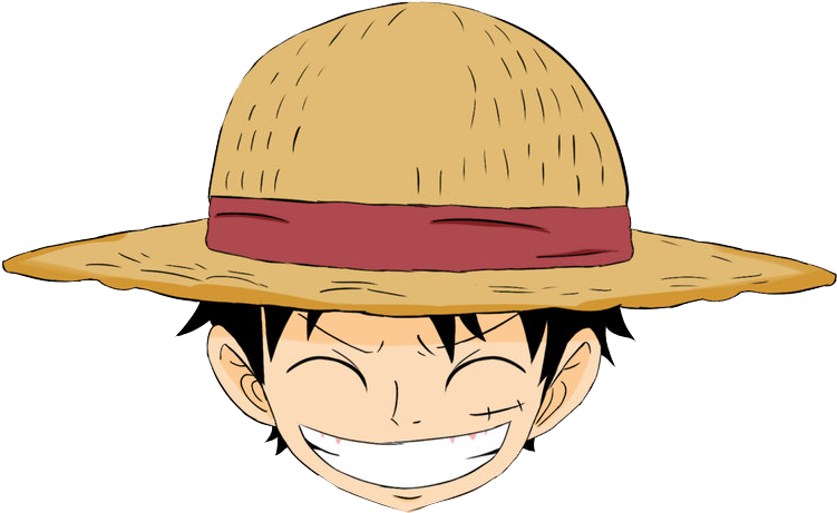 One Piece Luffy Happy Expression PNG Image