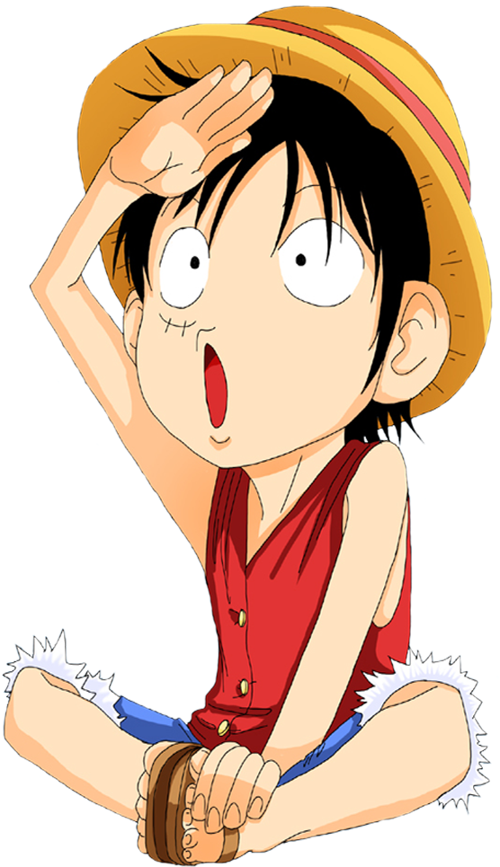 One Piece Luffy Saluting PNG Image