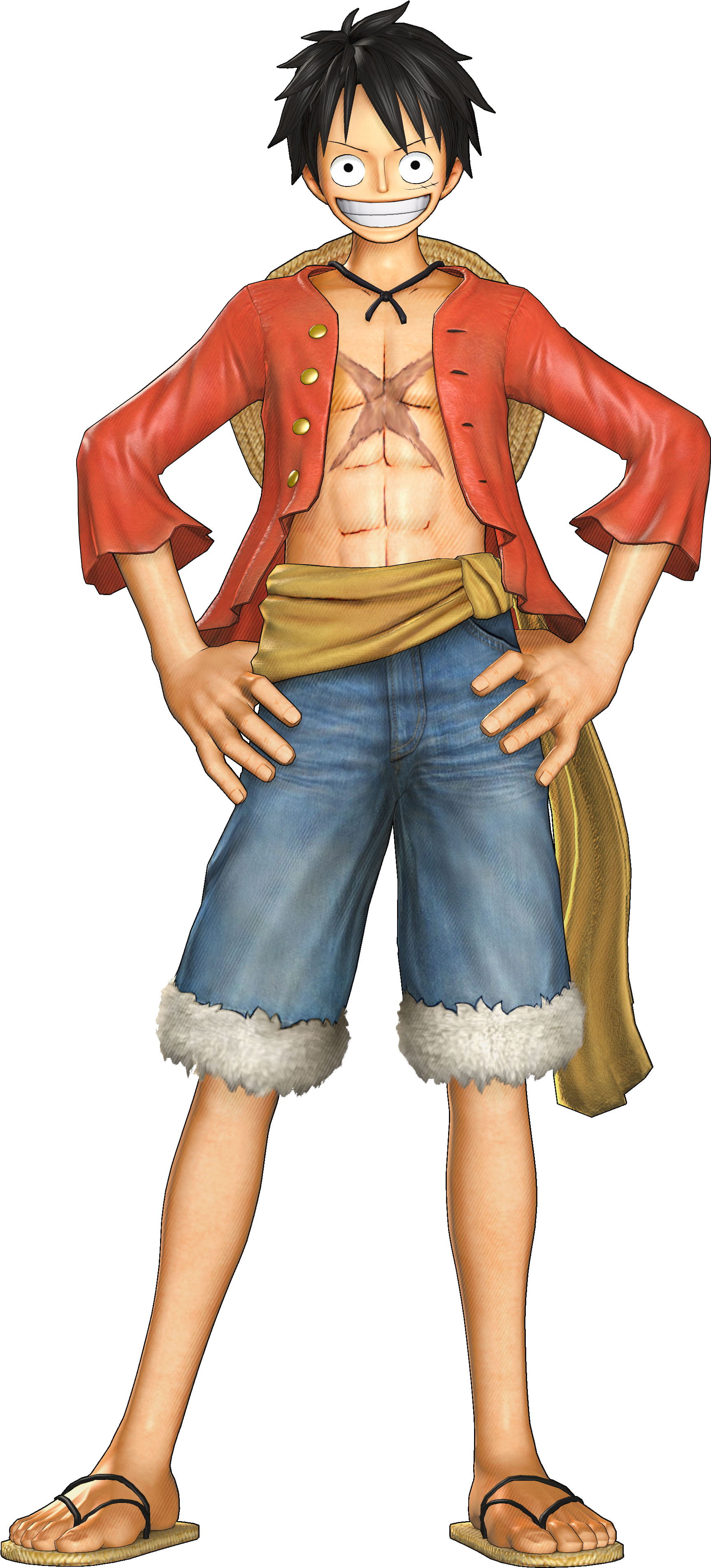 One Piece Luffy Standing Pose PNG Image