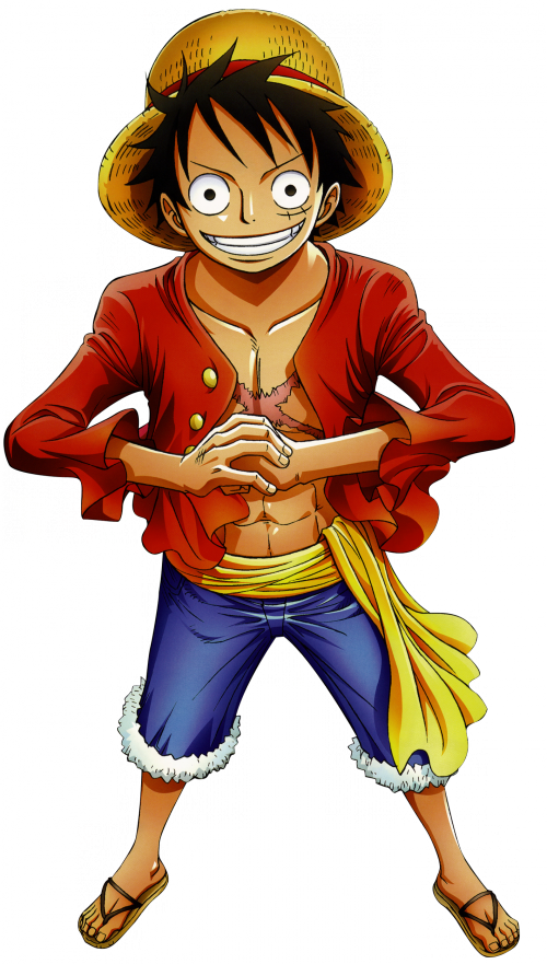 One Piece Luffy Straw Hat Pirate PNG Image