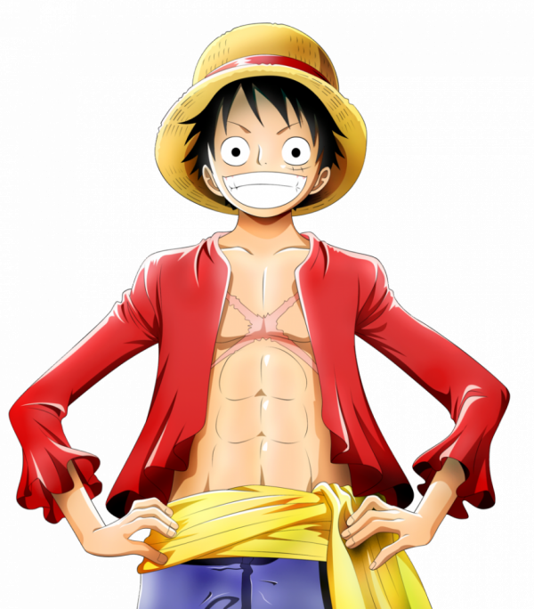 One Piece Luffy Straw Hat Smile PNG Image