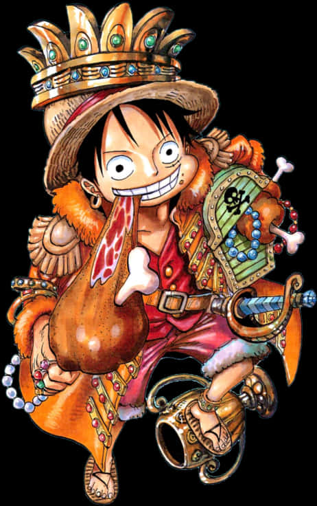 One Piece Luffy Treasure King PNG Image