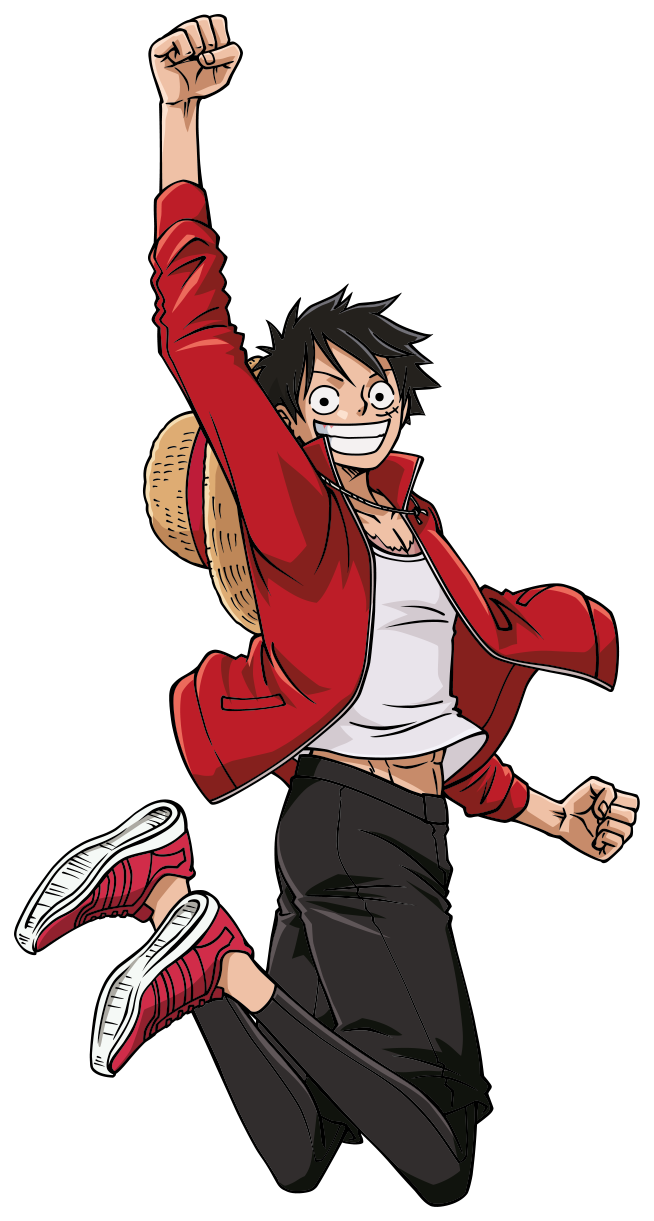 One Piece Luffy Victory Pose PNG Image