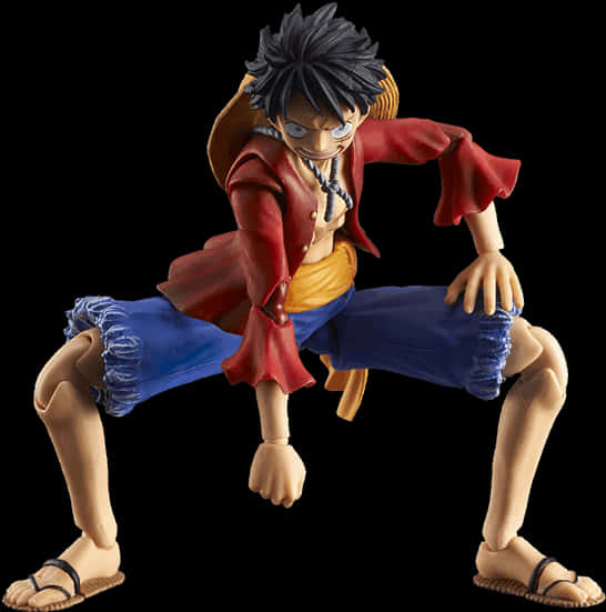 One Piece Monkey D Luffy Figure PNG Image