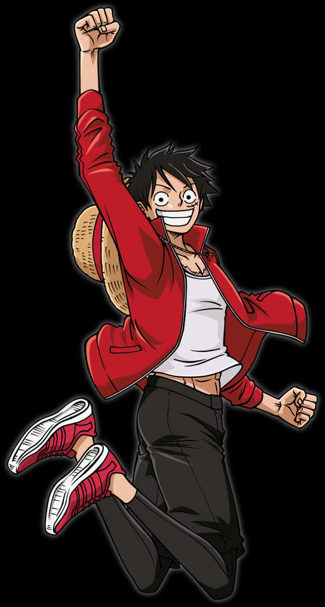 One Piece Monkey D Luffy Victory Pose PNG Image